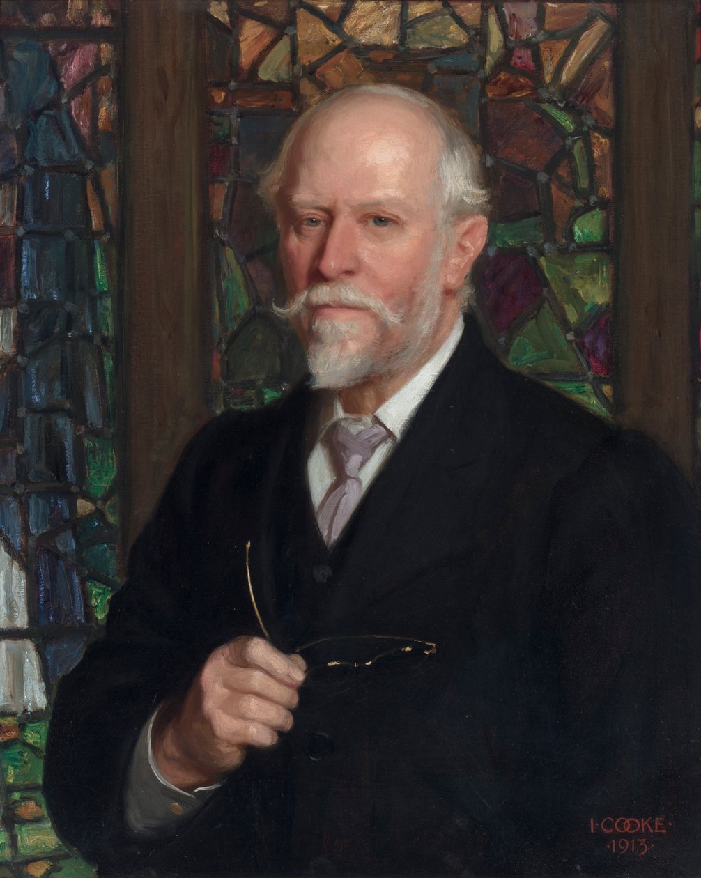 Porträtt av Christopher W. Whall av John Percy Cooke