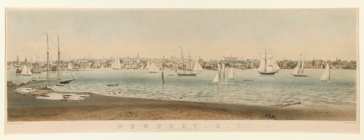 Newport, R.I. / Utsikt från Fort Wolcott, Goat Island av John Perry Newell