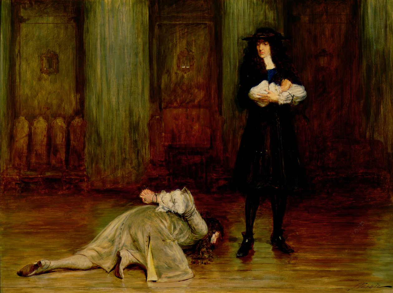 Hertigen av Monmouth vädjar för sitt liv före James II av John Pettie