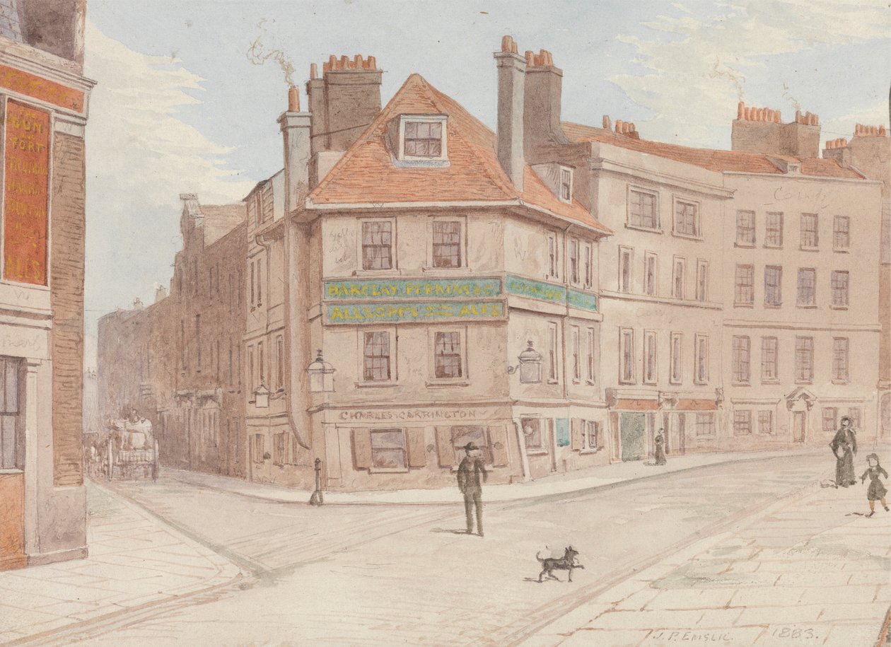 Northumberland Head Inn at Corner of Fort St. and Gun St., スピタルフィールズ スウェーデン av John Phillipps Emslie