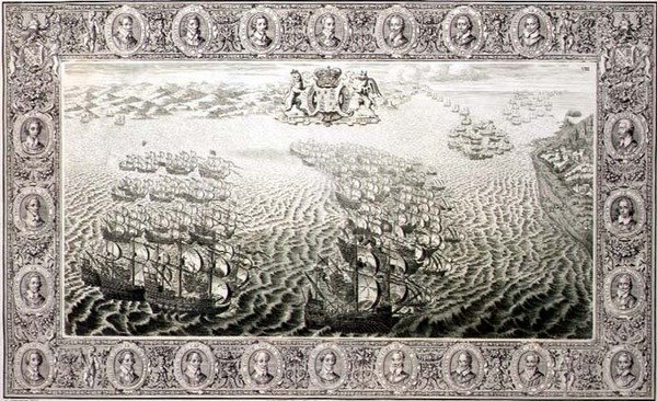 Armada (gravyr från en gobeläng) av John Pine