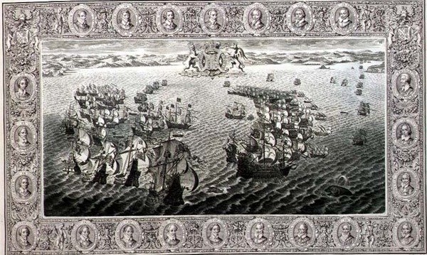 Armada (gravyr från en gobeläng) av John Pine
