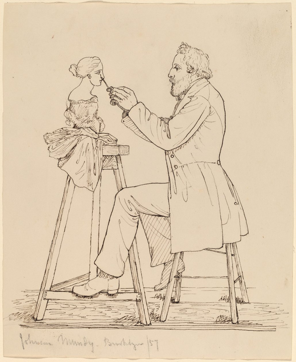 Johnson Mundy, skulptör av John Quincy Adams Ward