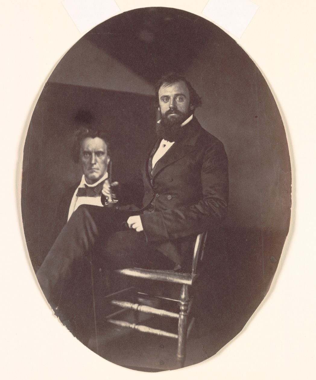 John R. Johnston med målning av John R. Johnston