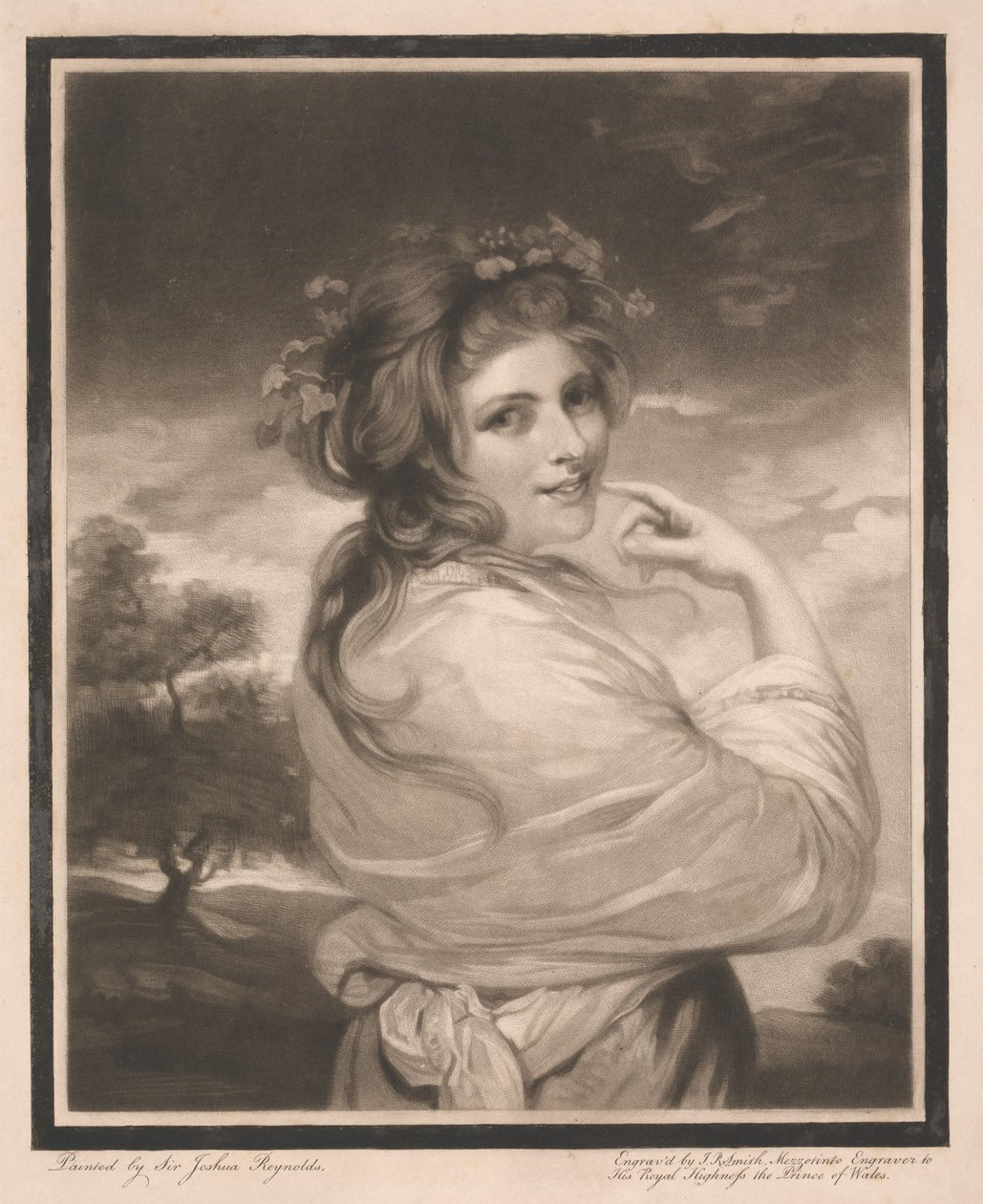 Lady Hamilton som backantinna av John Raphael Smith
