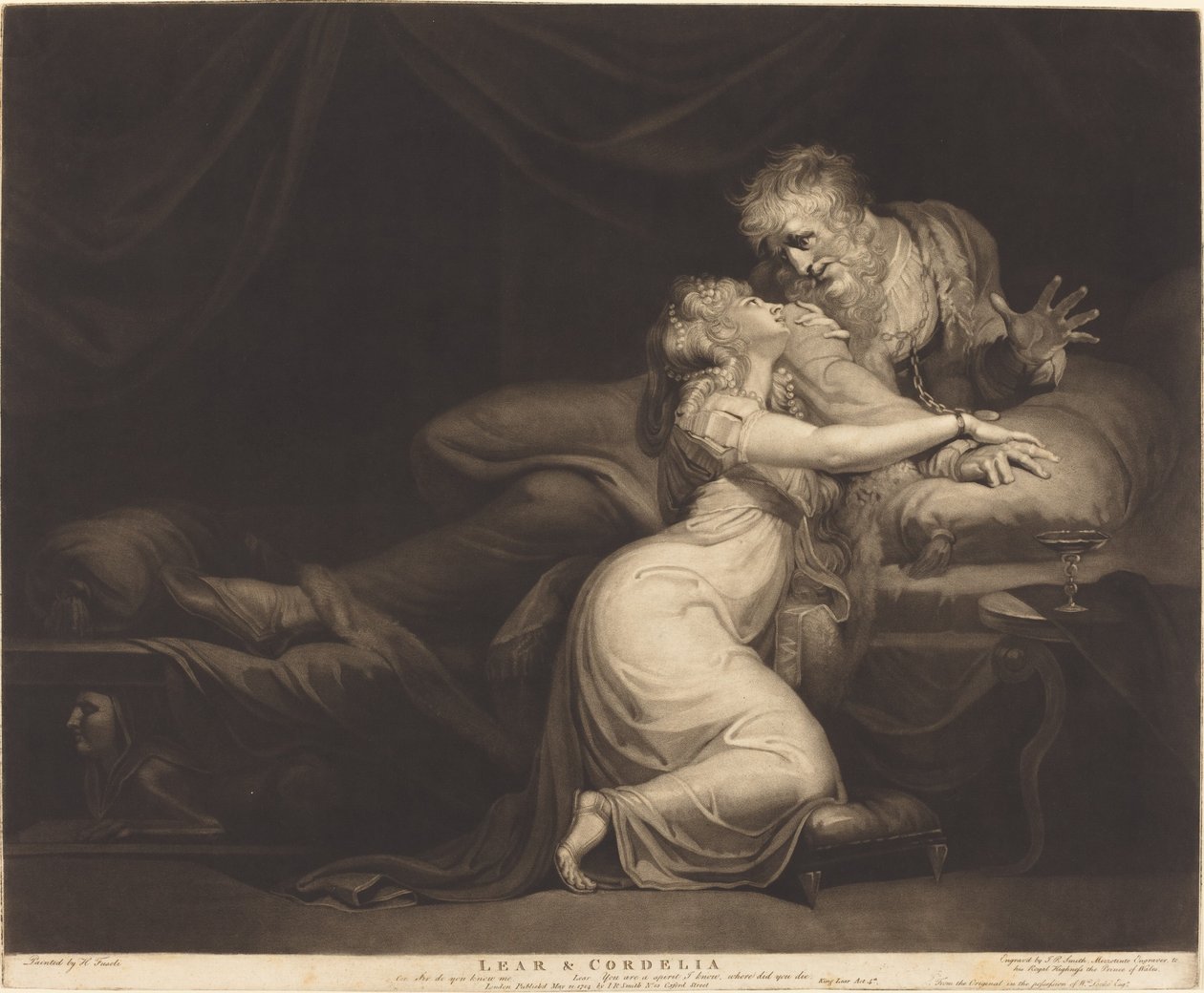Lear och Cordelia, 1784. av John Raphael Smith
