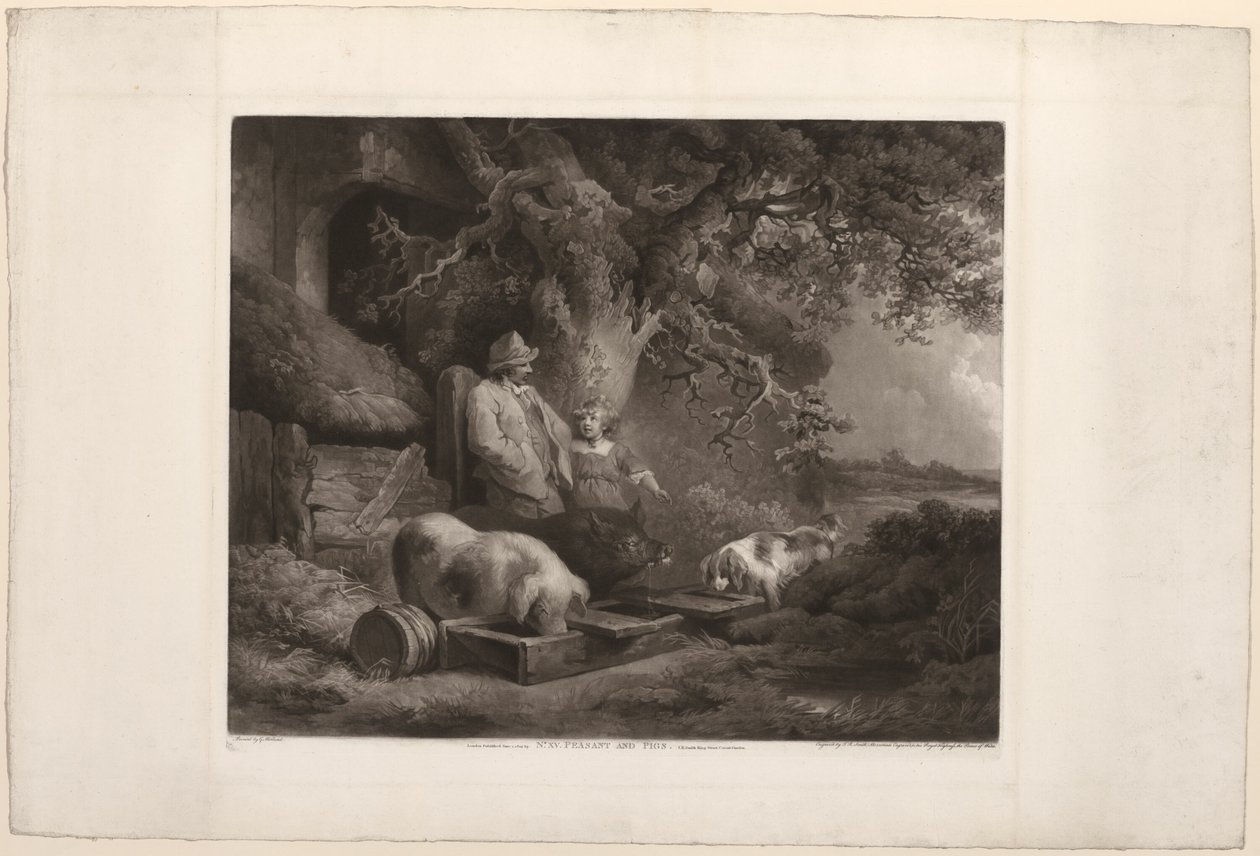 Bonde och grisar av John Raphael Smith