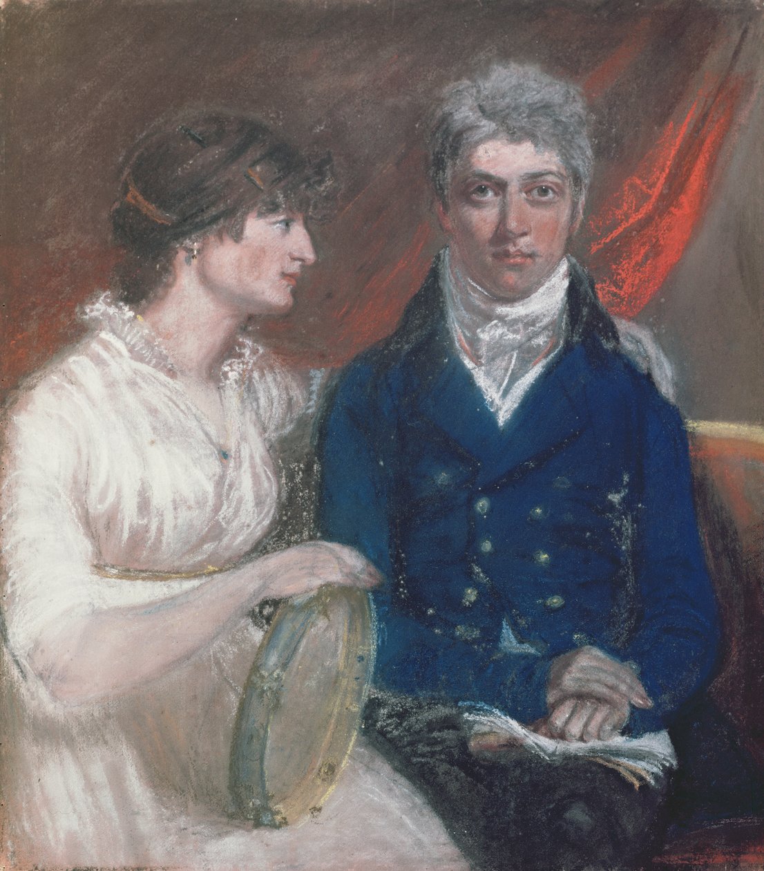 Porträtt av Benjamin Thompson och hans hustru av John Raphael Smith