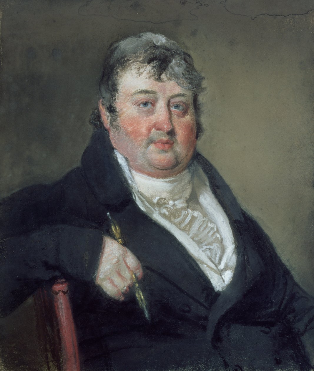 Porträtt av Julius Caesar Ibbetson (1759-1817) (pastell på papper) av John Raphael Smith