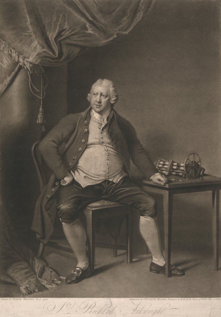 Porträtt av Richard Arkwright av John Raphael Smith