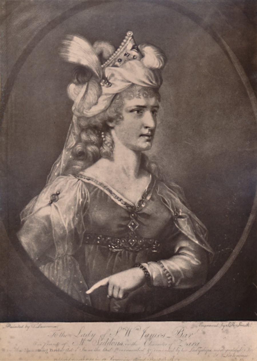 Sarah Siddons, walesisk skådespelerska, som Zara i William Congreves spelar The Mourning Bride, c1783 1894 av John Raphael Smith