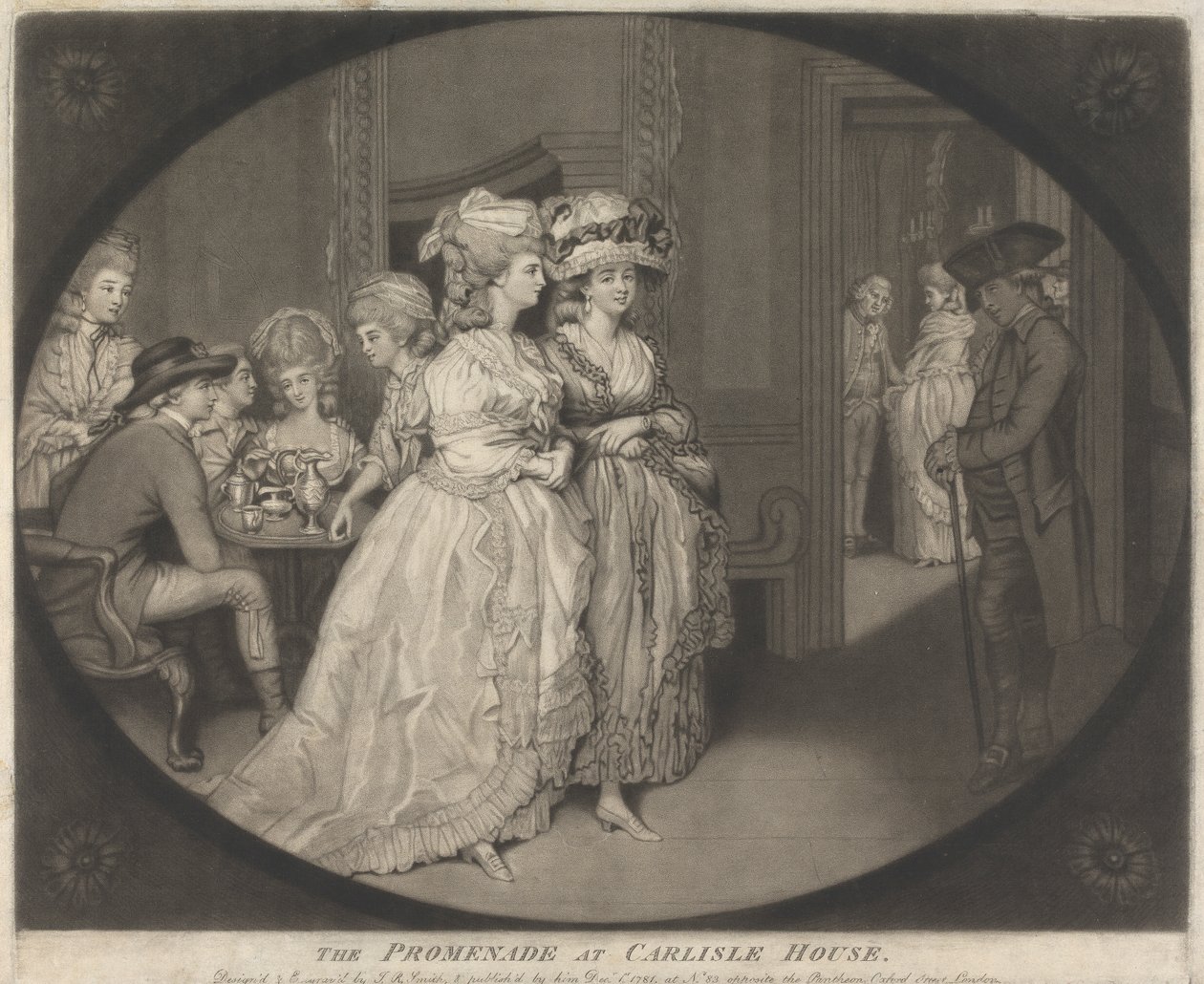 Promenade vid Carlisle House av John Raphael Smith
