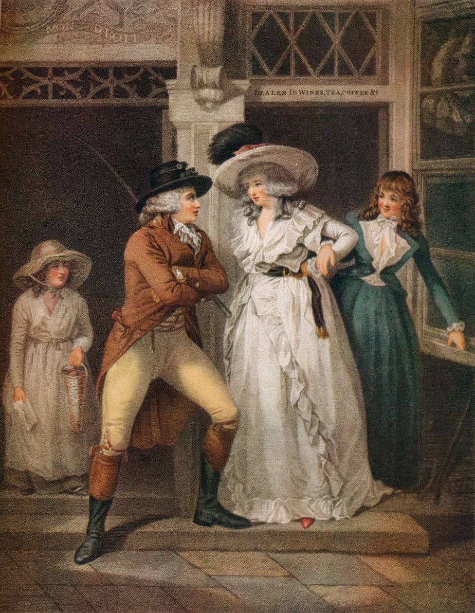 Krogdörren, Laetitia övergiven av sin förförare kastas på staden, 1789 av John Raphael Smith
