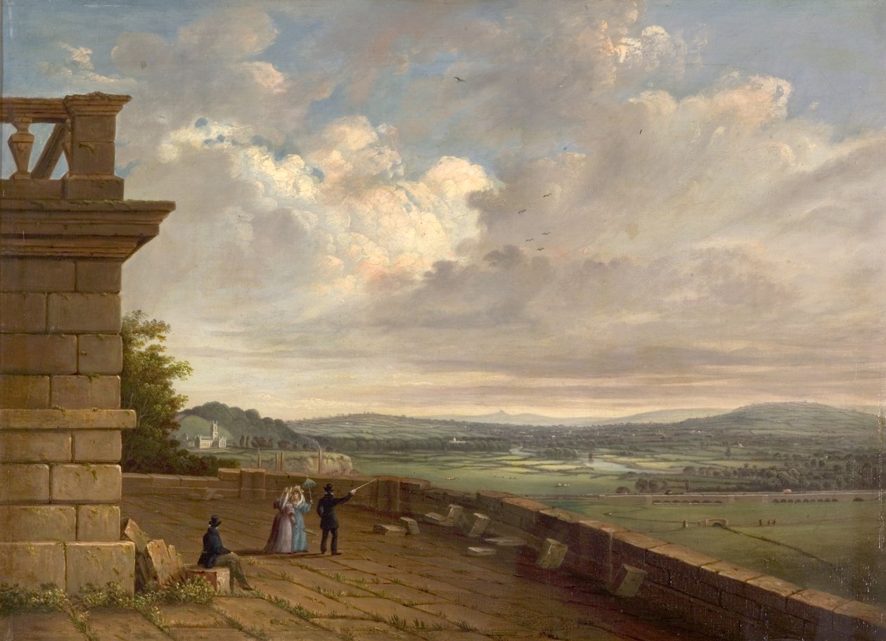 Utsikt från Nottingham Castle Terrace Looking East, c.1845 av John Rawson Walker