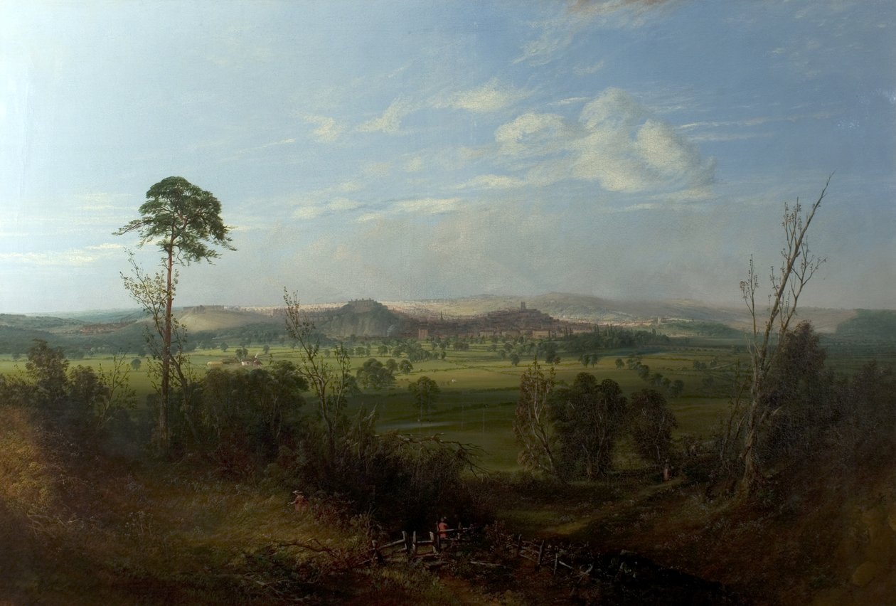 Utsikt över Nottingham från Wilford, ca 1850 av John Rawson Walker