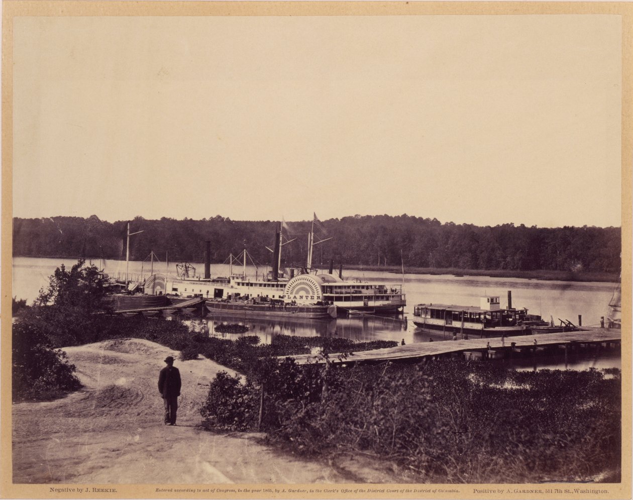 Båt för medicinskt förråd, Appomattox Landing, Virginia, från Gardners skissbok om inbördeskriget av John Reekie