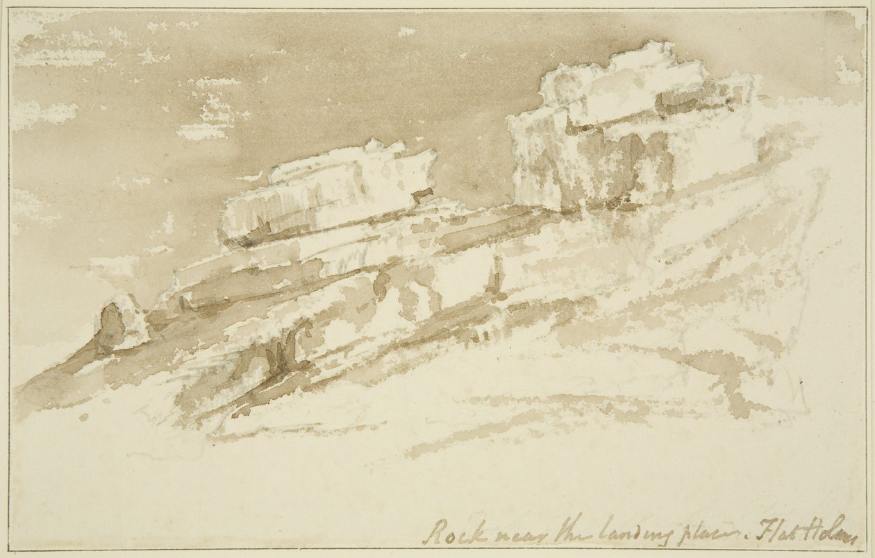 Stenar nära landningsplatsen, Flat Holm av John Reverend Eden