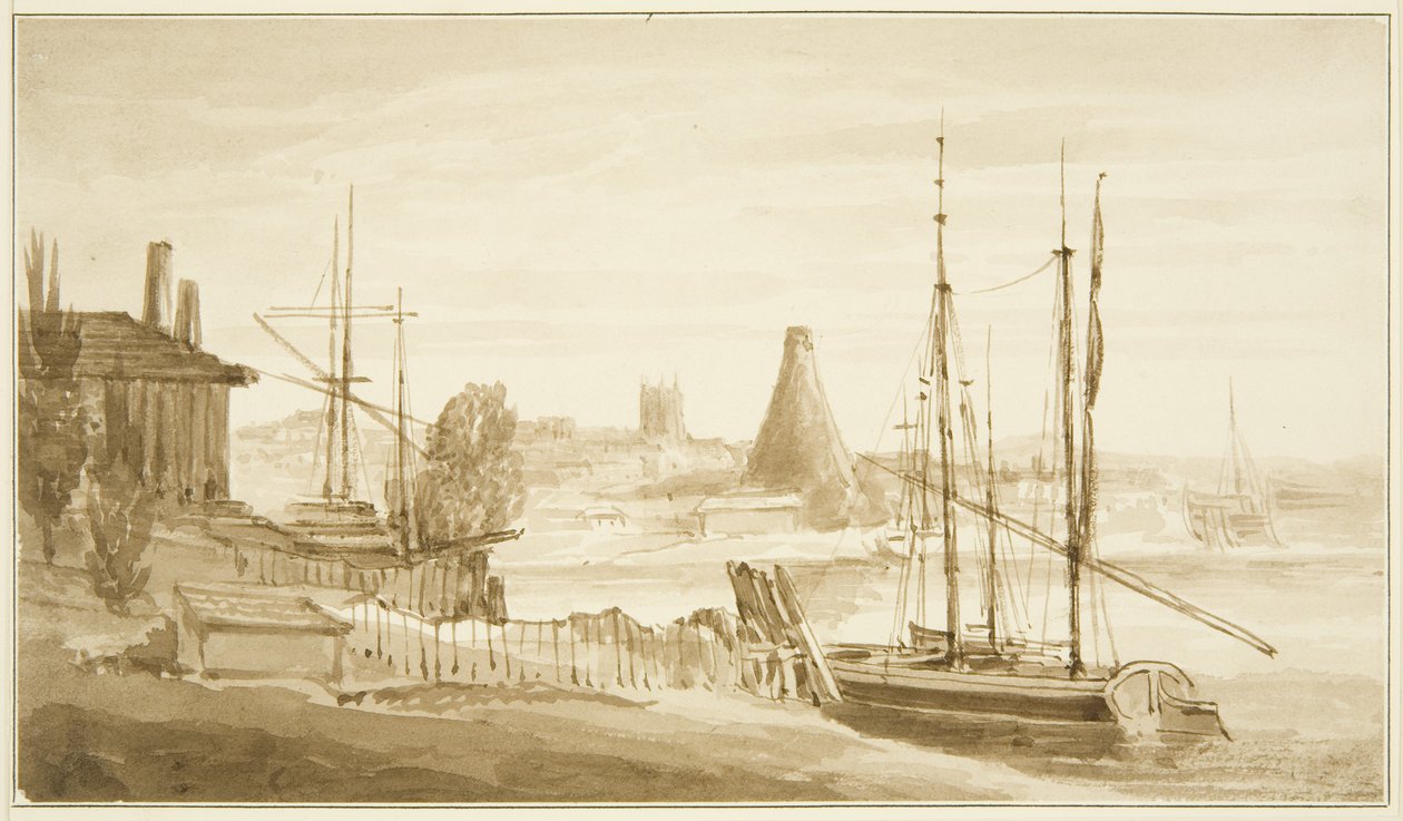 Utsikt från East End av Mardyke mot Limekiln Glasshouse av John Reverend Eden