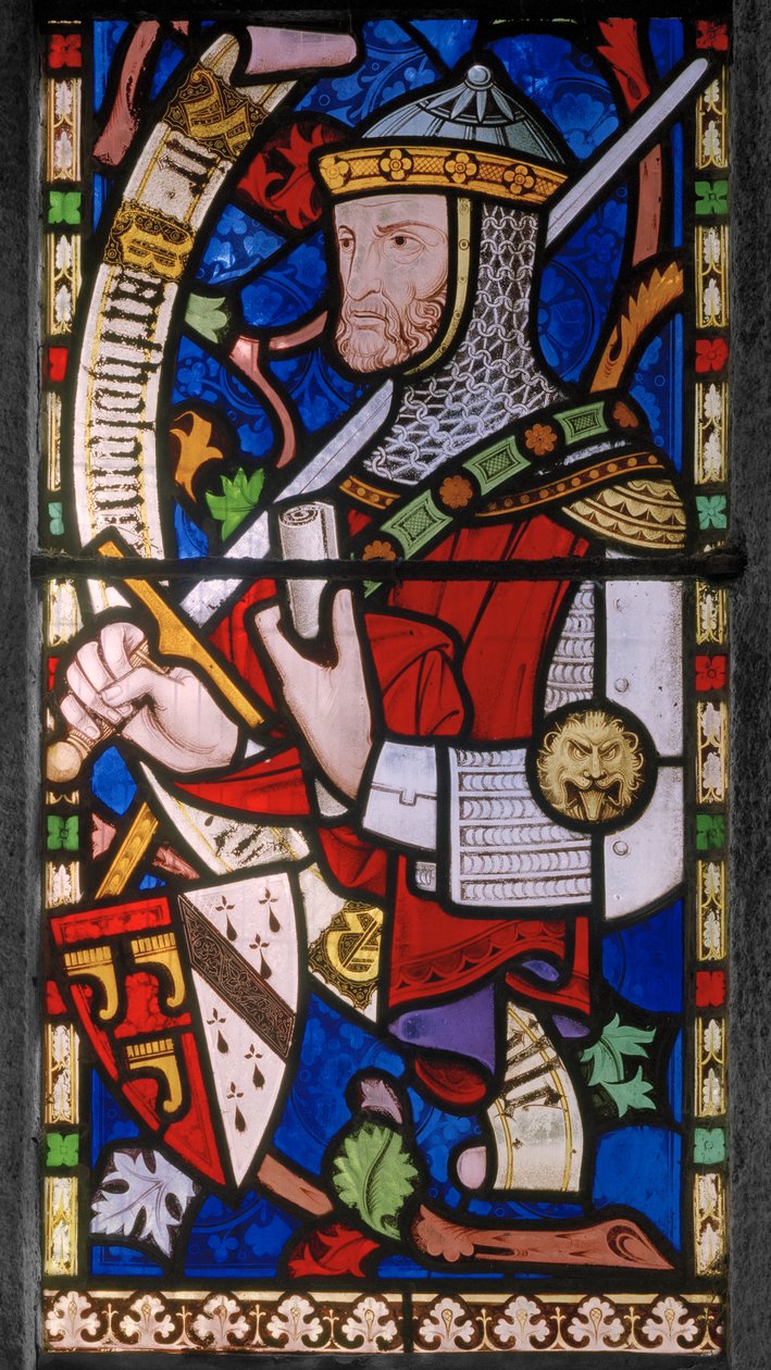 1300-talsriddare, Granville vapen, 1859-60 (målat glas) av John Richard Clayton