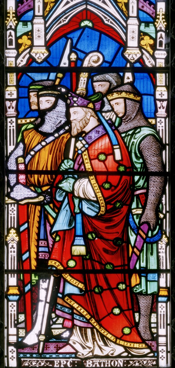 Detalj från Henrik III:s kröning, 1860 (målat glas) av John Richard Clayton