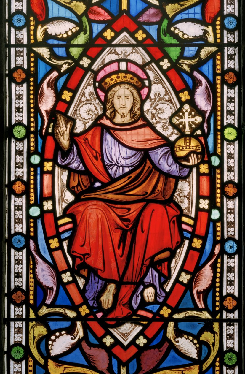 Great Milton, St Mary, Clayton & Bell, John Richard Clayton (1827-1913), Kristus i majestät, ca 1859 av John Richard Clayton