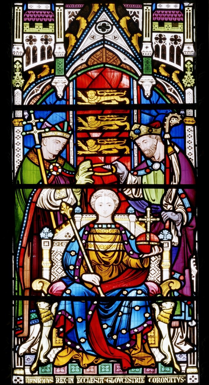 Henrik III:s kröning, 1860 (målat glas) av John Richard Clayton
