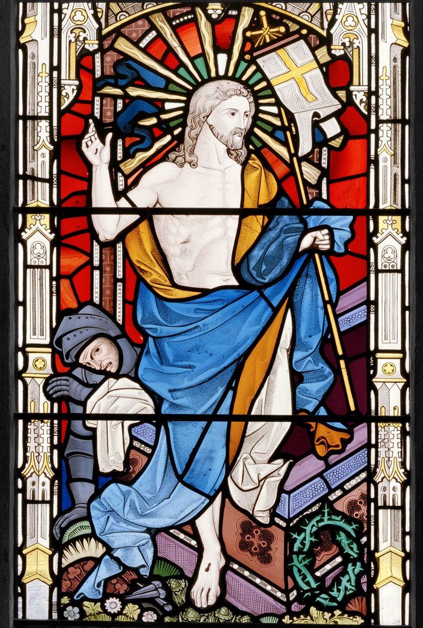 Den uppståndne Kristus, 1862 (målat glas) av John Richard Clayton