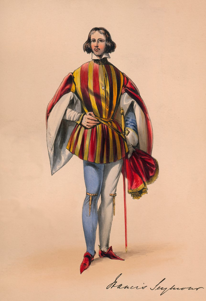 Francis Seymour i kostym för Queen Victorias Bal Costumé, 12 maj 1842, 1843. av John Richard Coke Smyth