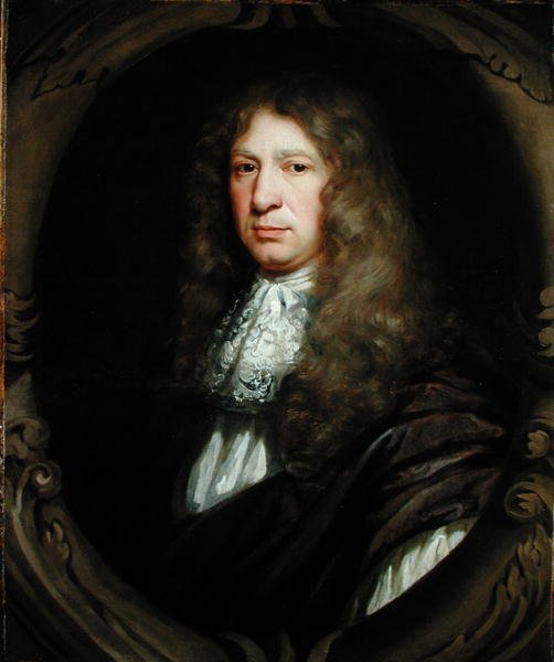 Porträtt av Sir John Streynsham Master (1604-1723) (olja på duk) av John Riley