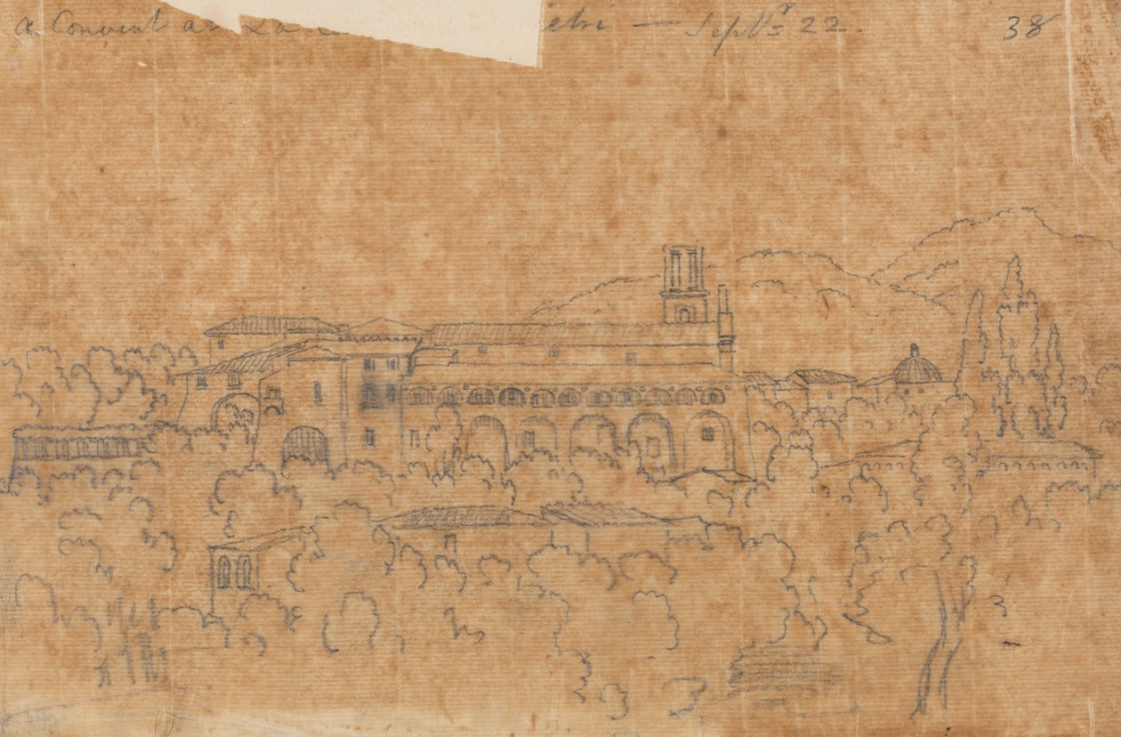 Ett kloster i La Cava nära Vietri, 22 september av John Robert Cozens