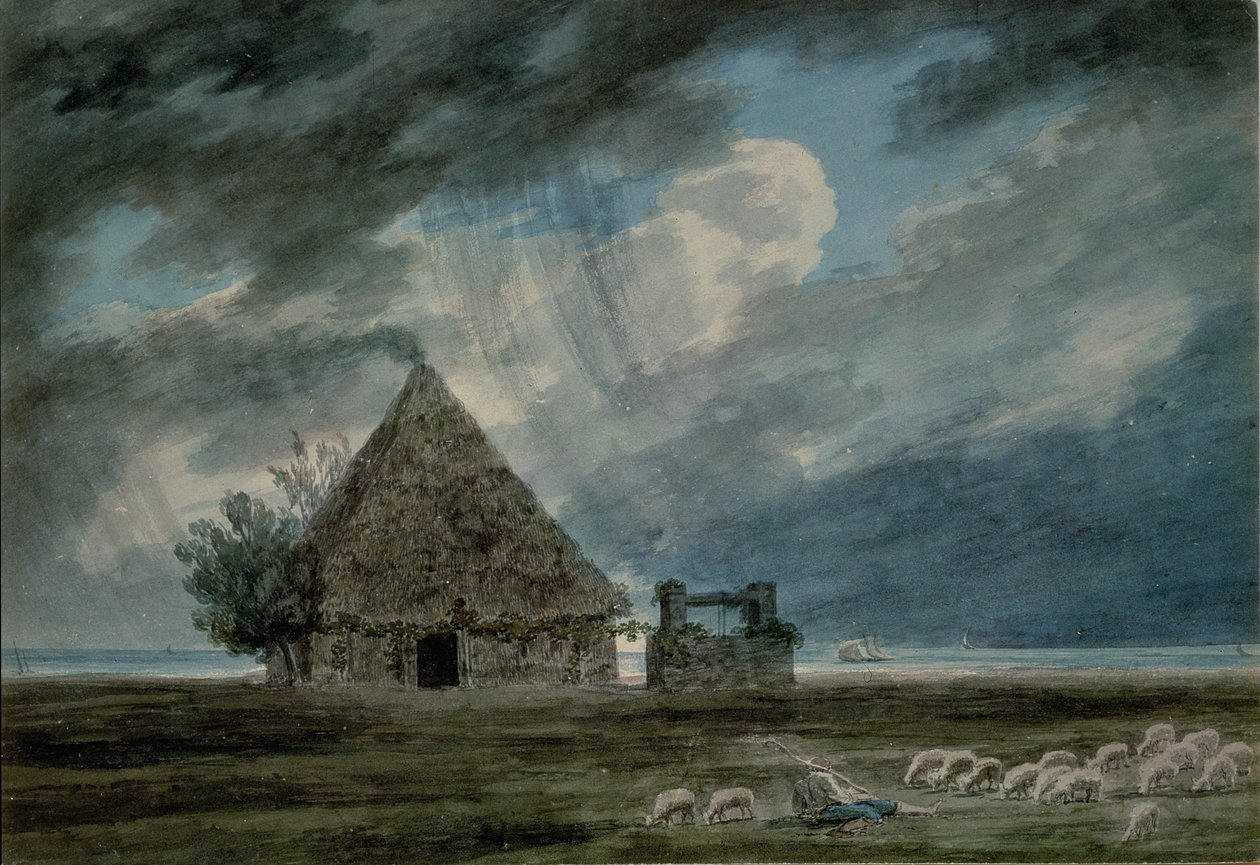 En herdekoja mellan Neapel och Portici av John Robert Cozens