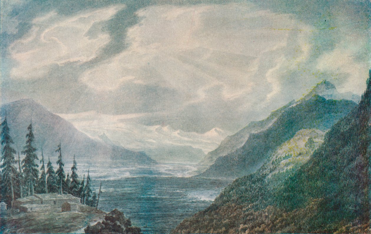 En alpin dal, 1700-talet av John Robert Cozens