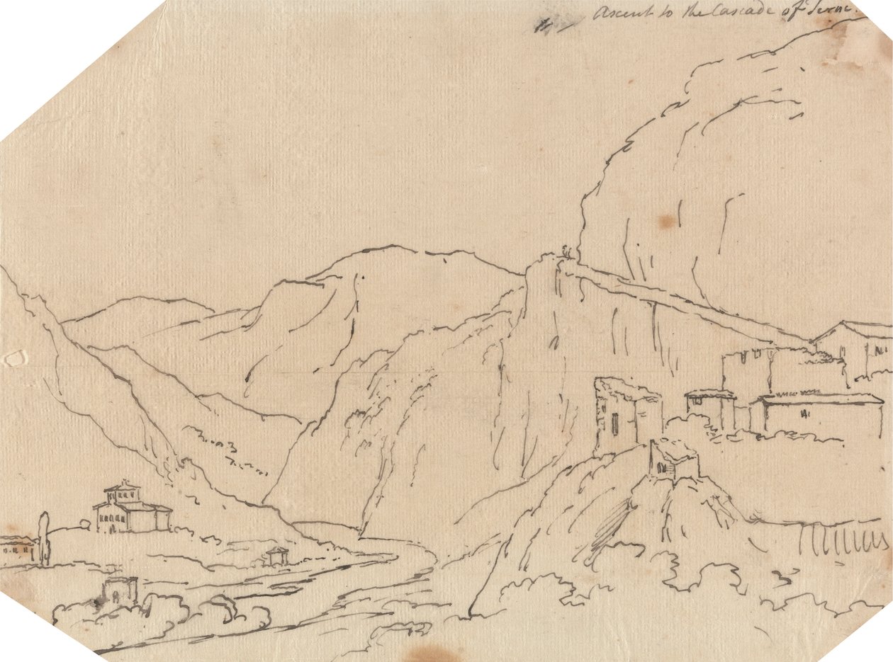 Uppstigning till Cascade of Terni av John Robert Cozens