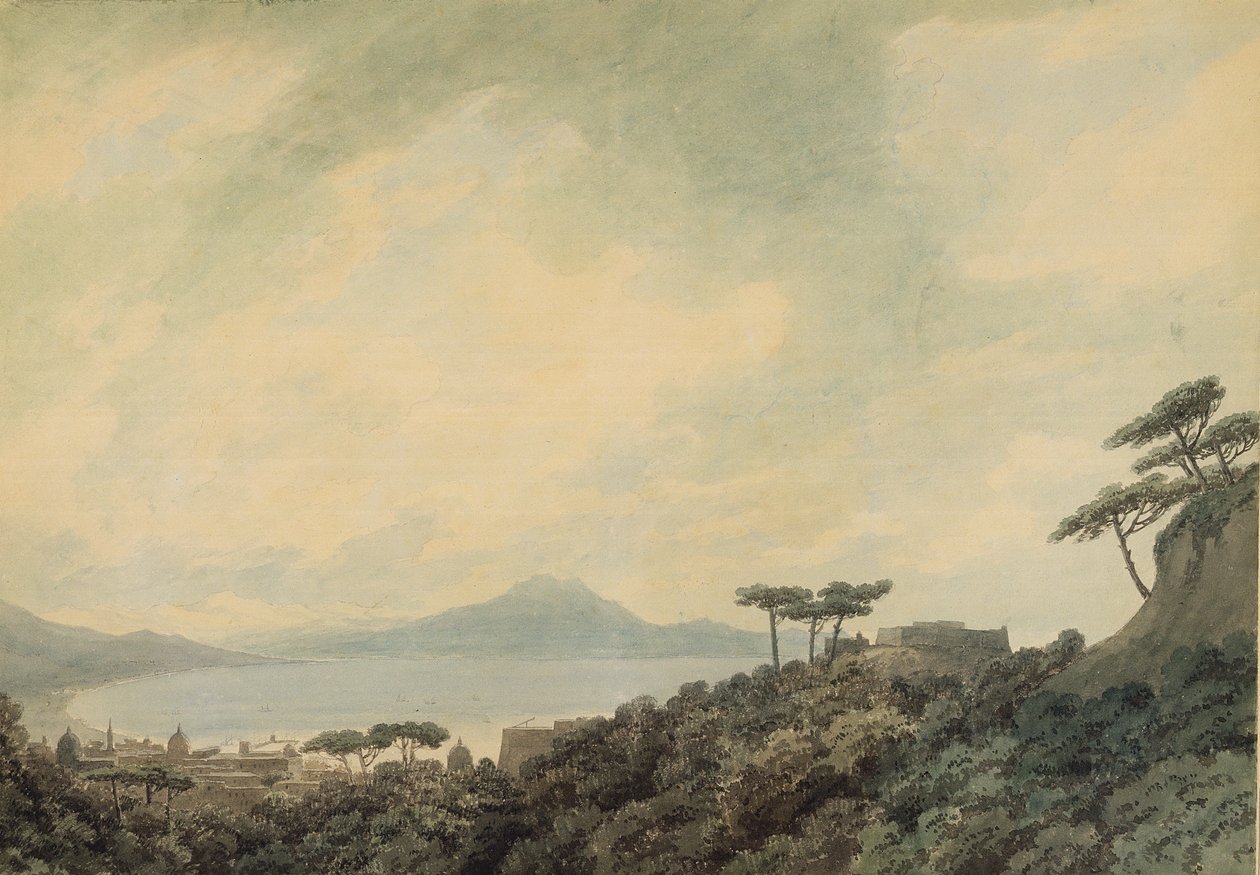 Neapelbukten från Capodimonte av John Robert Cozens