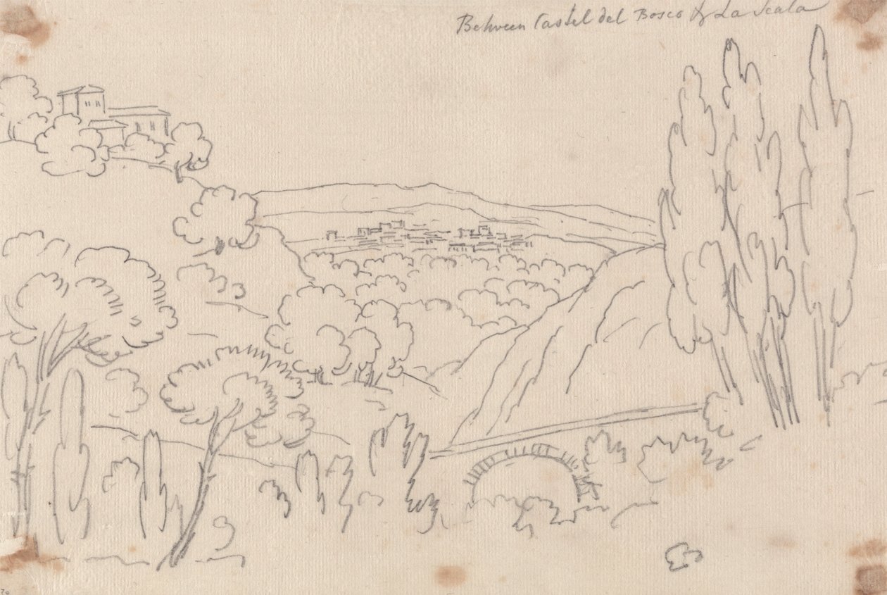 Mellan Castel del Bosco och La Scala av John Robert Cozens