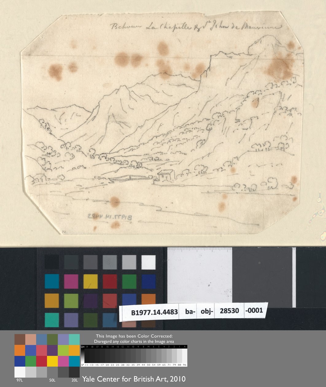 Mellan La Chapelle och St. John de Maurienne av John Robert Cozens