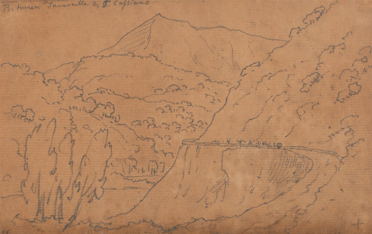 Mellan Tavernelle och San Casciano av John Robert Cozens