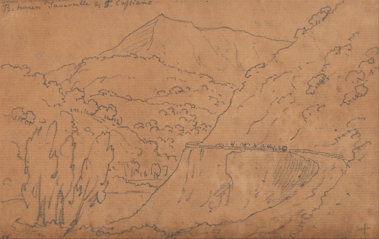 Mellan Tavernelle och San Casciano av John Robert Cozens