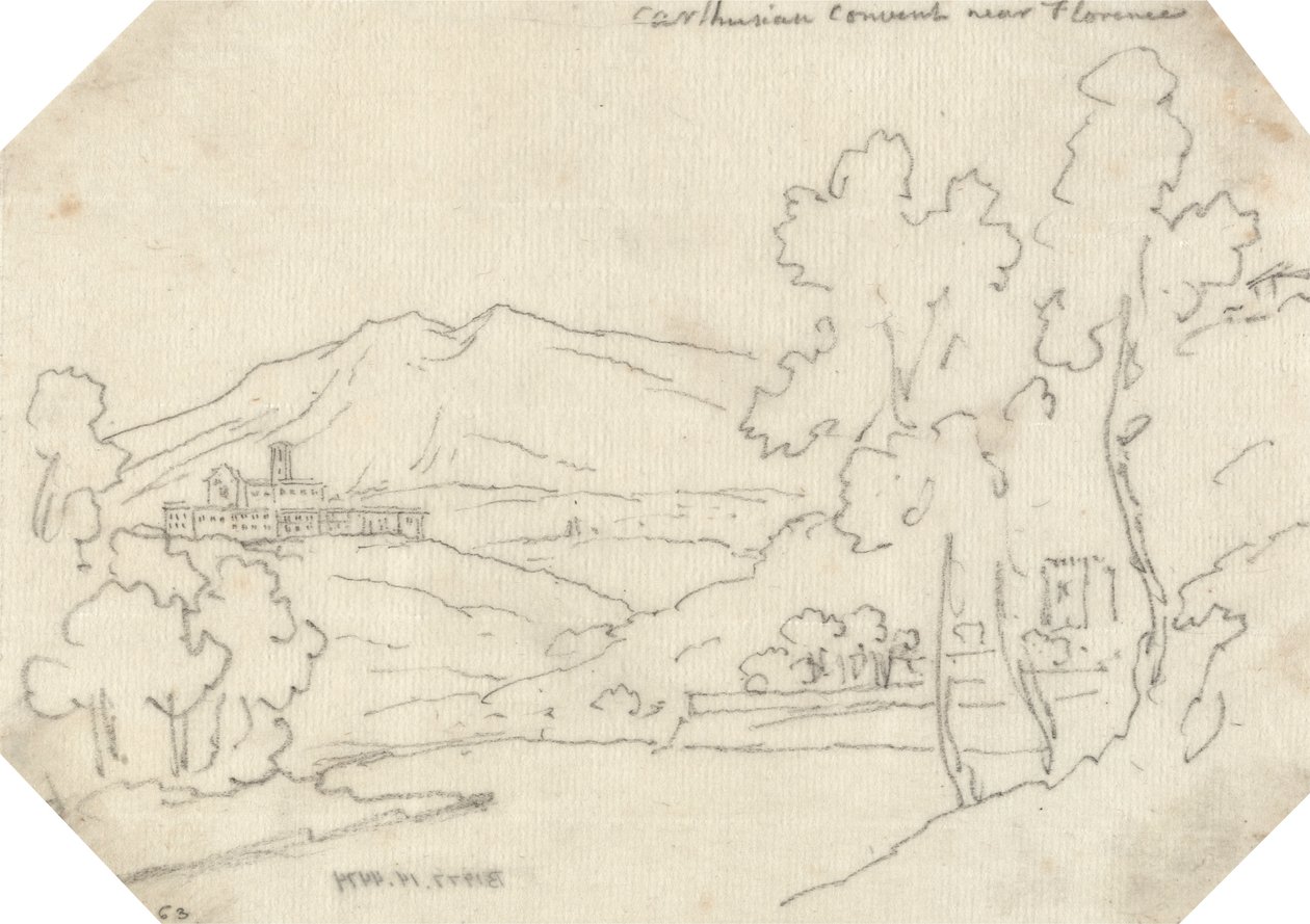 Kartusiska kloster nära Florens av John Robert Cozens