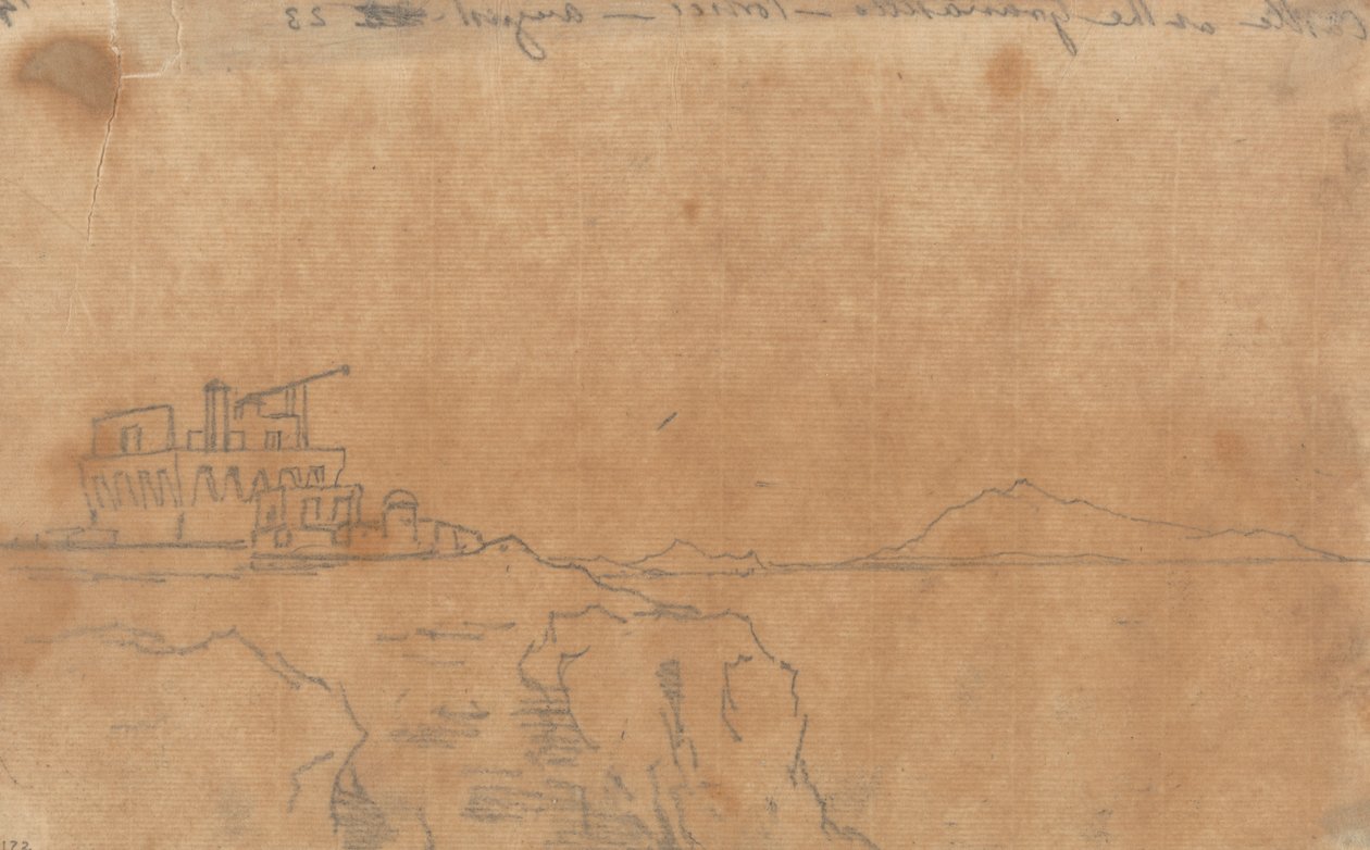 Slottet vid Granatello, Portici, 23 augusti av John Robert Cozens