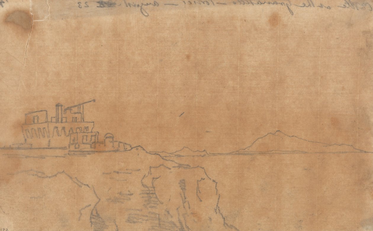 Slottet vid Granatello, Portici, 23 augusti av John Robert Cozens