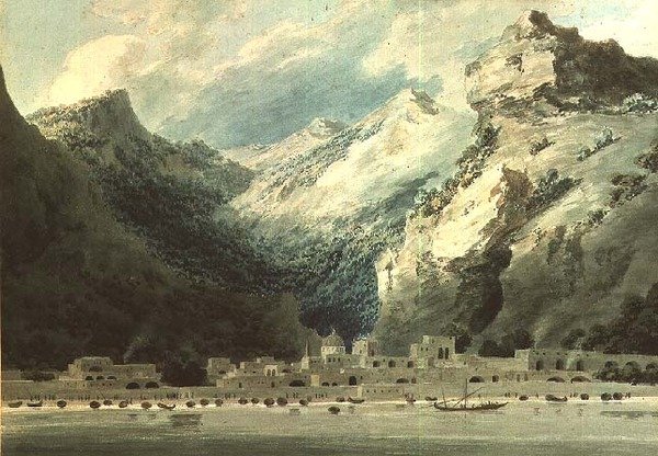 Cetera, en fiskestad vid Salernobukten av John Robert Cozens
