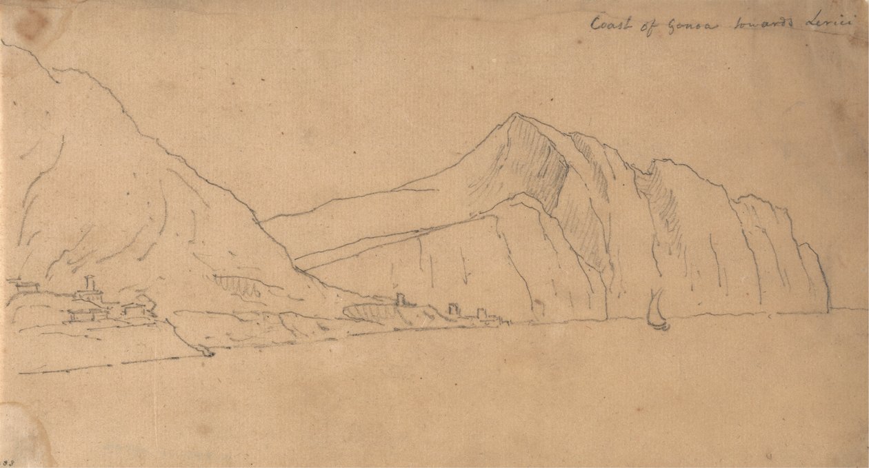 Genuas kust mot Lerici av John Robert Cozens