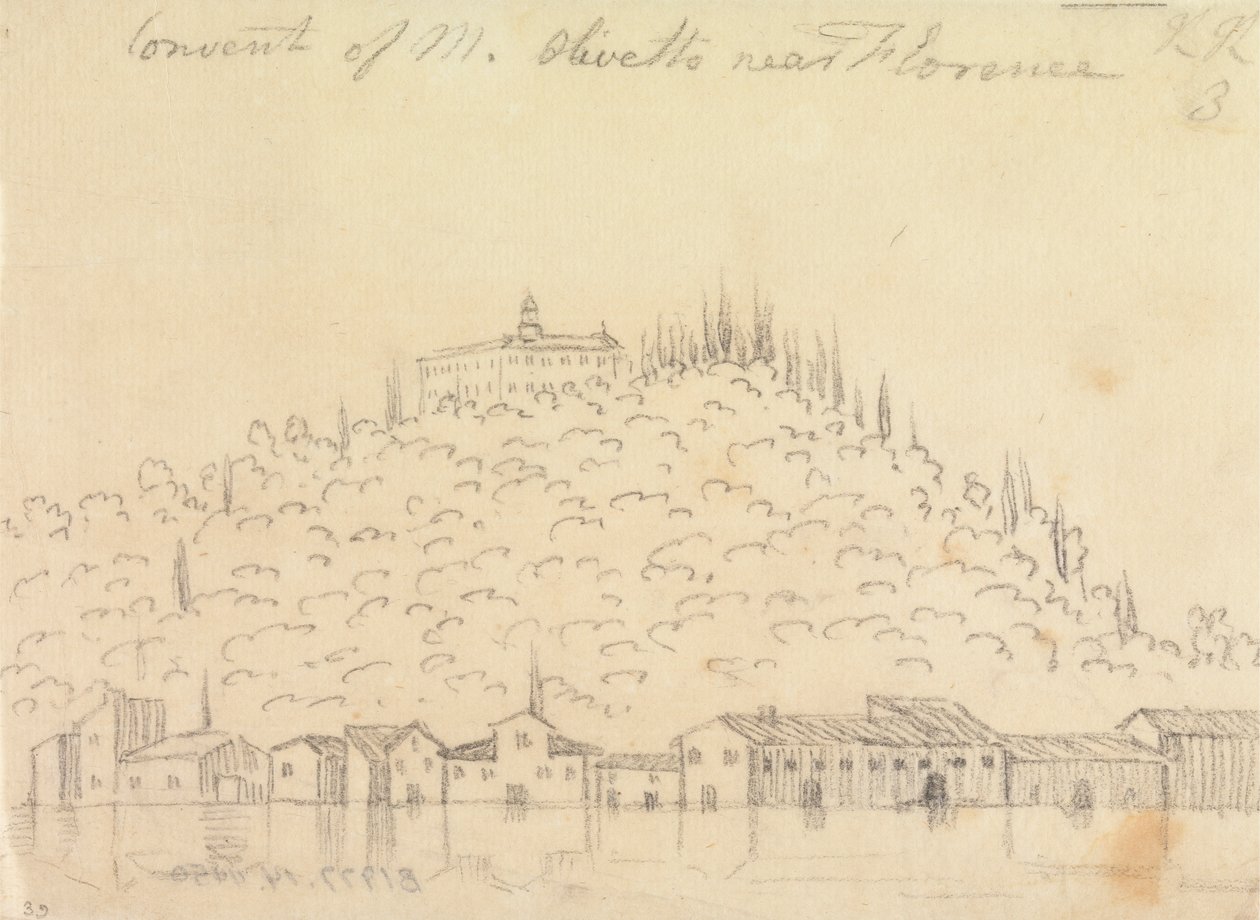 Klostret Monte Olivetto nära Florens av John Robert Cozens
