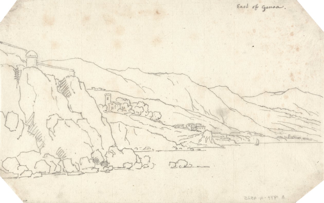 Öster om Genua av John Robert Cozens