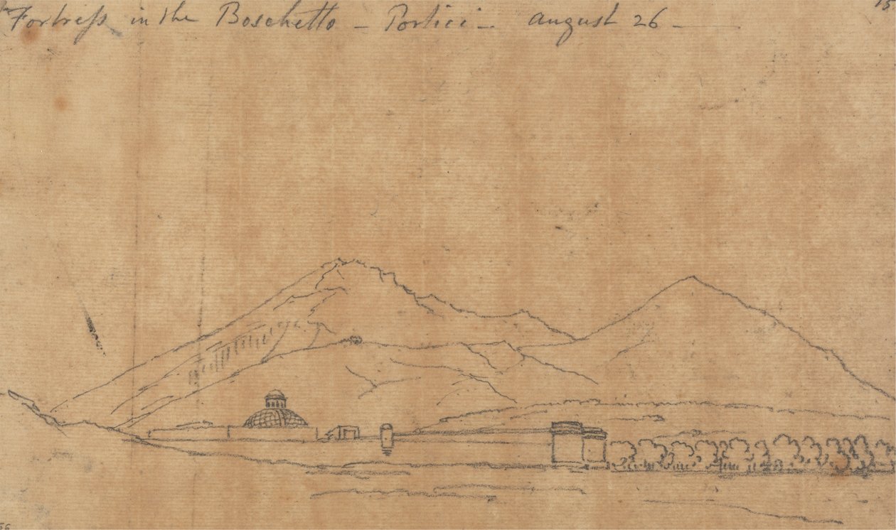 Fästning i Boschetto, Portici, 26 augusti av John Robert Cozens