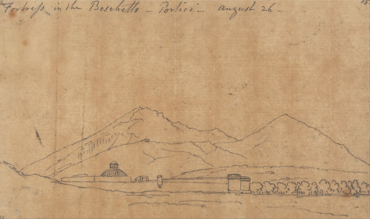 Fästningen i Boschetto, Portici, 26 augusti av John Robert Cozens