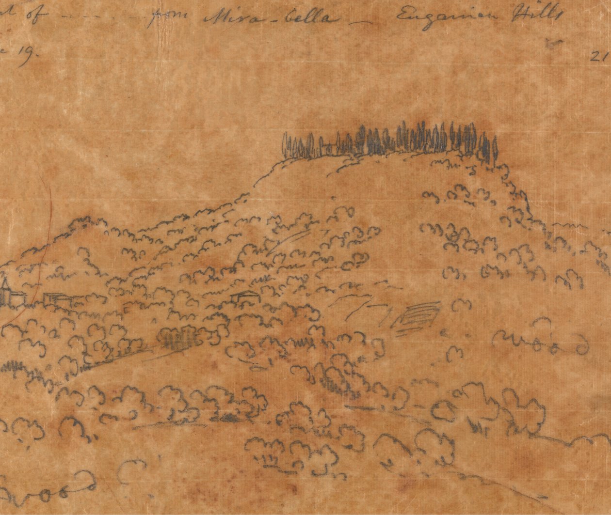 Från Mirabella, Euganean Hills, 19 juni av John Robert Cozens