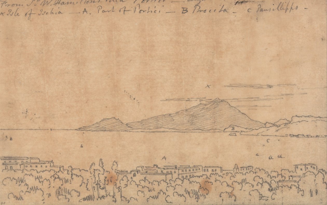 Från Sir W. Hamiltons villa i Portici den 12 augusti av John Robert Cozens