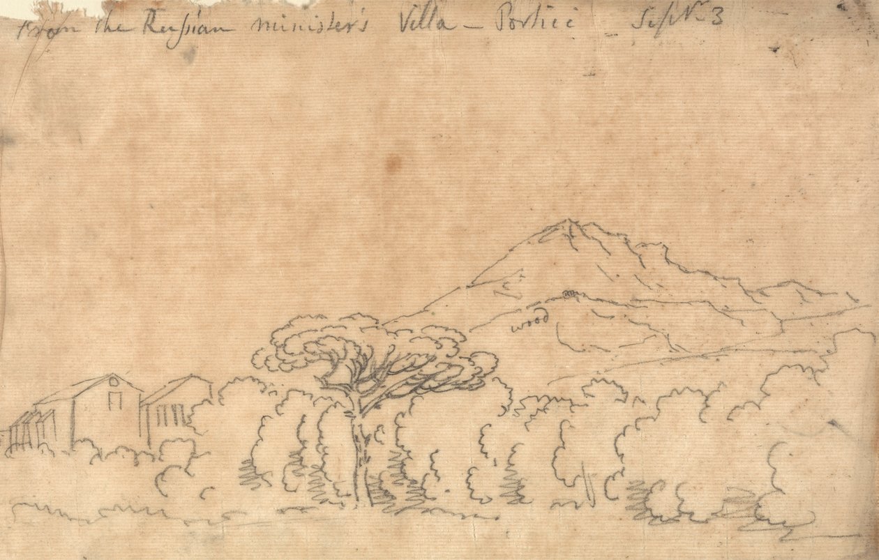 Från palatset i Portici, 7 september av John Robert Cozens